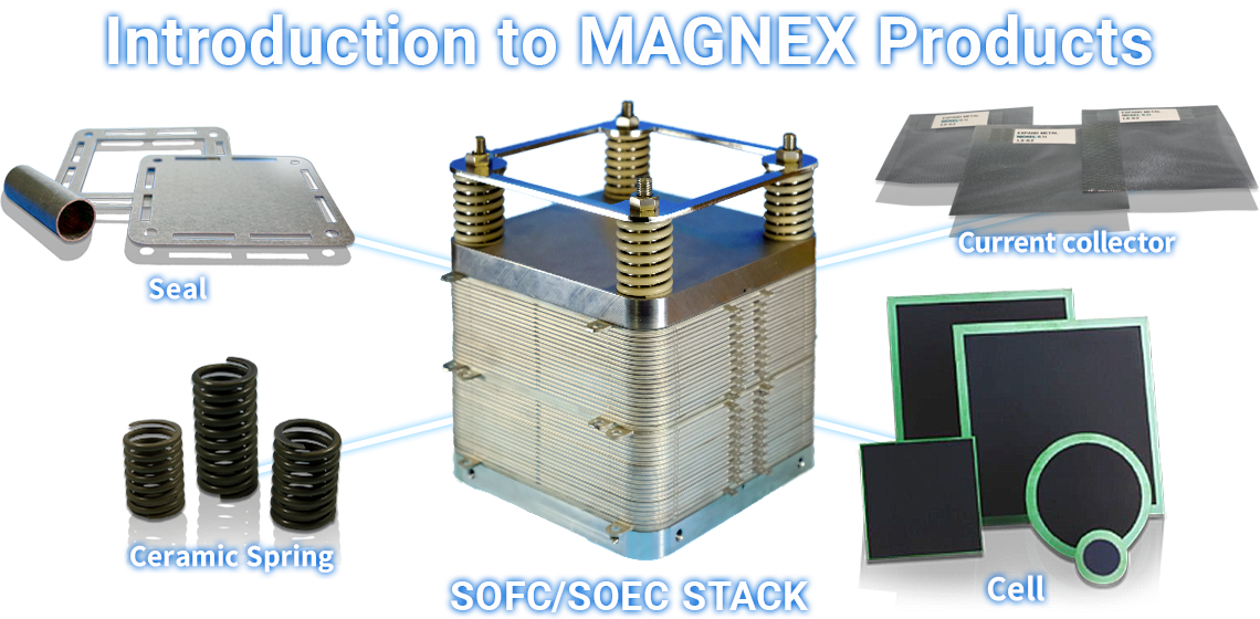 Introduction to MAGNEX Products SOFC/SOEC STACK Seal Ceramic Spring Cell Current collector